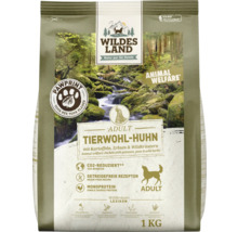 Wildes Land Trockenfutter Tierwohl-Huhn für ausgewachsene Hunde, 1 kg Packung