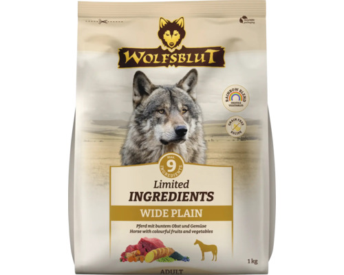 Hundefutter trocken WOLFSBLUT Wide Plain Adult Pferd mit Süßkartoffel 1 kg Hundefutter trocken WOLFSBLUT Wide Plain Adult Pferd mit Süßkartoffel 1 kg