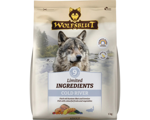 Hundefutter trocken WOLFSBLUT Cold River Adult Forelle mit Süßkartoffel 1 kg Hundefutter trocken WOLFSBLUT Cold River Adult Forelle mit Süßkartoffel 1 kg