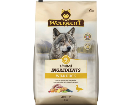 Hundefutter trocken WOLFSBLUT Wild Duck Adult Ente mit Kartoffel 9 kg Wolfsblut Adult Trockenfutter mit Wildente für Hunde, 9 kg
