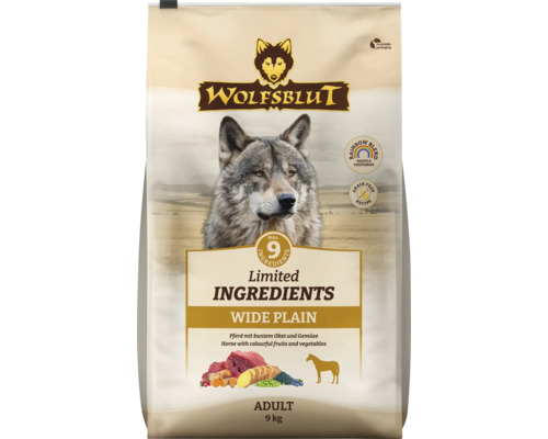 Hundefutter trocken WOLFSBLUT Wide Plain Adult Pferd mit Süßkartoffel 9 kg Hundefutter trocken WOLFSBLUT Wide Plain Adult Pferd mit Süßkartoffel 9 kg