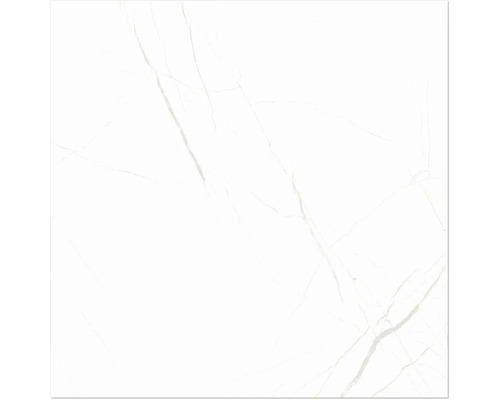 Steinzeug Bodenfliese Davos 60x60 cm weiß glänzend