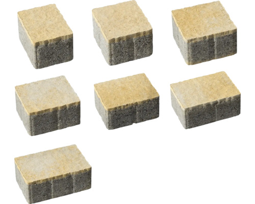 Sieben Betonpflastersteine für den Garten- und Landschaftsbau