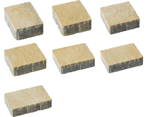 Mehrere Pflastersteine aus Beton