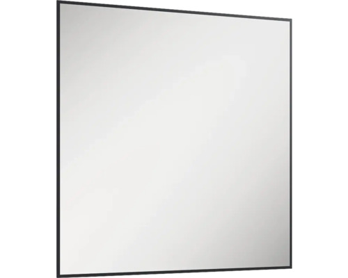 LED Rahmenspiegel Jungborn Square 80x80x3 cm schwarz