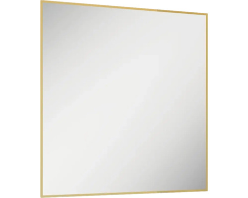 LED Rahmenspiegel Jungborn Square 80x80x3 cm gold