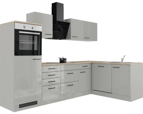 Moderne Küche mit Backofen, Dunstabzugshaube und Spüle