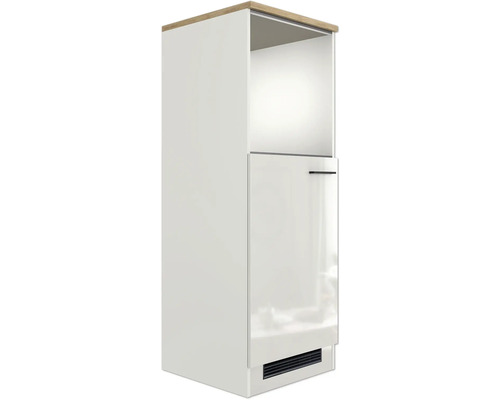 Hochschrank mit offener Ablage und einer Tür