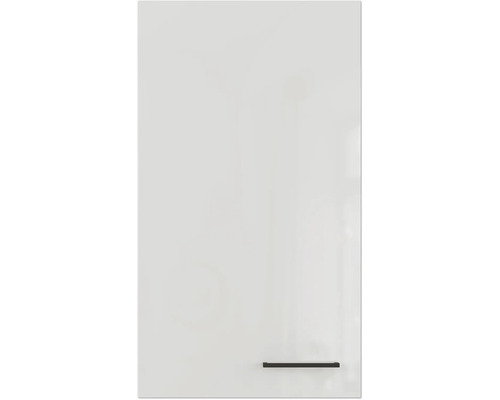 Hängeschrank Flex Well Lund lichtgrau/rauchgrau 50x89x32 cm mit Drehtür Weißer Hängeschrank mit Griff