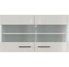 Hängeschrank mit Glasfront und Schubladen