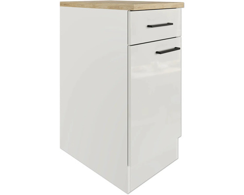 Unterschrank mit Schublade und Tür sowie Arbeitsplatte