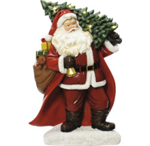 Weihnachtsmann Figur mit Weihnachtsbaum und Geschenken