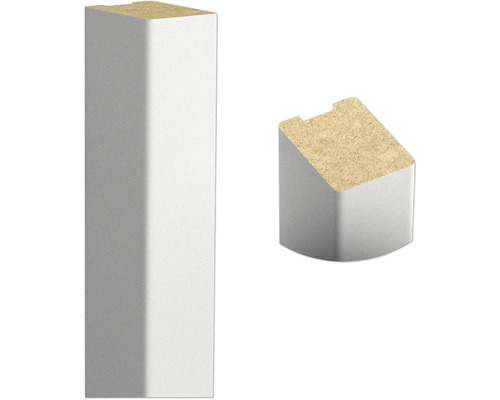 Lamellen weiß streichbar 4 Stück 2800 x 40 x 30 mm Sockelleiste mit Zubehör zur Wandmontage