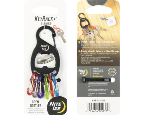 Nite Ize KeyRack mit Flaschenöffner und S-Binern