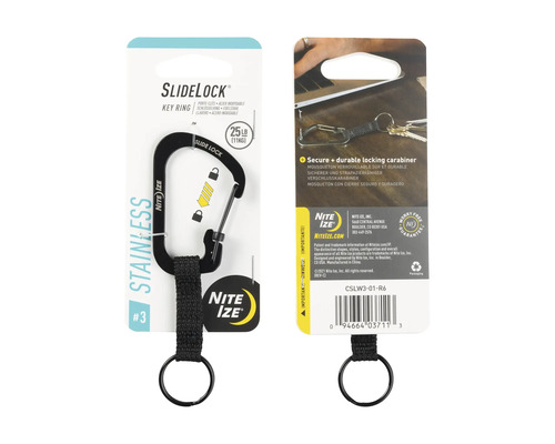 Nite Ize Karabiner mit Schlüsselring, Edelstahl