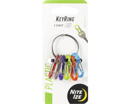 Schlüsselanhänger mit S-Binern aus Kunststoff