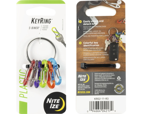 Schlüsselanhänger mit Kunststoff S-Binern und Schlüsselring