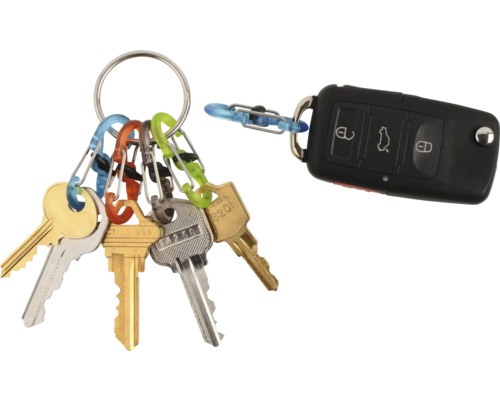 Schlüsselbund mit mehreren Schlüsseln und einem Autoschlüssel
