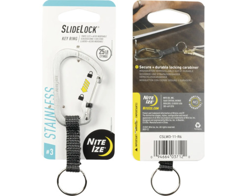 Nite Ize SlideLock Schlüsselanhänger aus Edelstahl