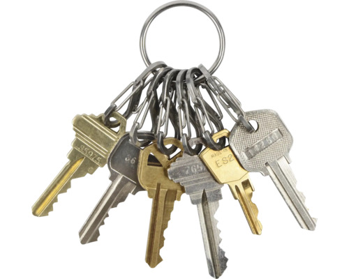 Schlüsselbund mit mehreren Schlüsseln an einem Schlüsselring