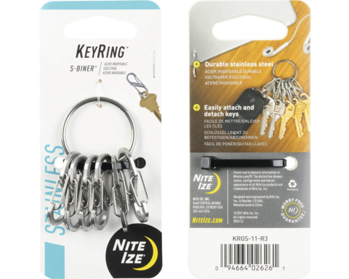 Nite Ize Keyring mit S-Biners aus Edelstahl