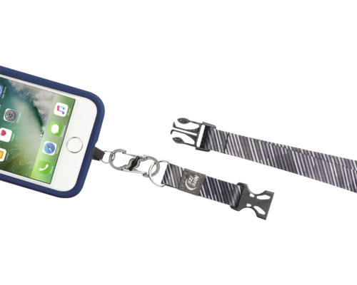 Smartphone mit Nite Ize Logo-Halsband