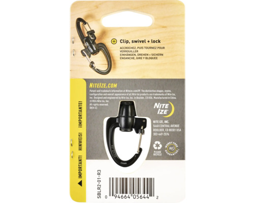 Nite Ize Karabiner mit Clip, Drehgelenk und Verschluss