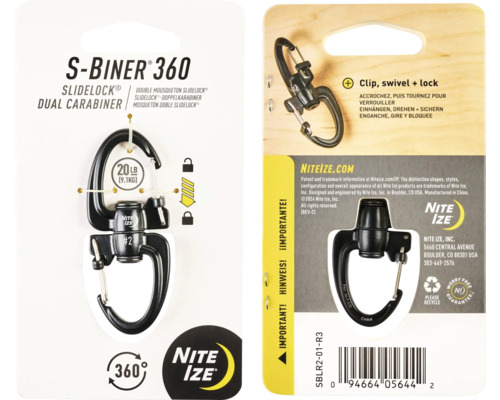 S-Biner 360 Karabiner mit doppelter Funktion und Schiebemechanismus von Nite Ize
