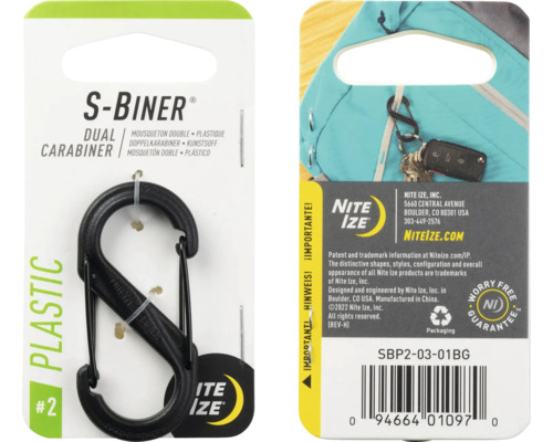 Nite Ize S-Biner Doppelkarabiner aus Kunststoff