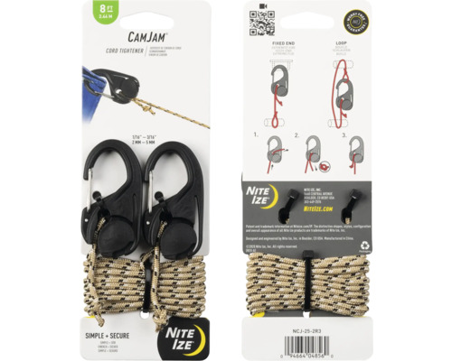 Nite Ize CamJam Kordelspanner mit 2,44 Meter Kordel