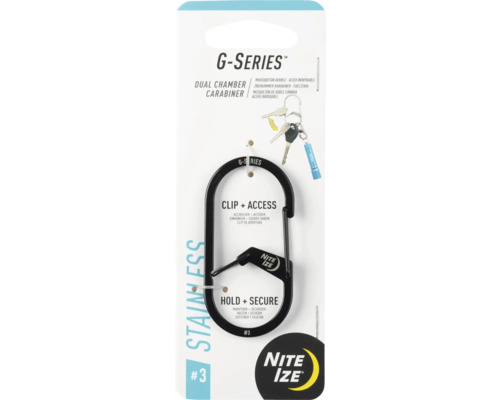 G-Series Karabiner mit Doppelkammer aus Edelstahl