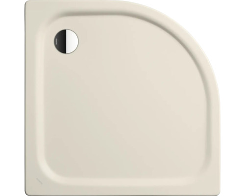 Viertelkreis-Duschwanne Kaldewei Zirkon 602-1 80x100x3,5 cm warm beige 20 matt 456700010661 Duschwanne mit Viertelkreisform und Ablaufgarnitur