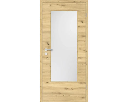 Pertura Zimmertür Yori CPL Eiche astig Q 2030x950 mm Softkante mit Lichausschnitt G3 Rechts Pertura Zimmertür Yori CPL Eiche astig Q 2030x950 mm Softkante mit Lichausschnitt G3 Rechts