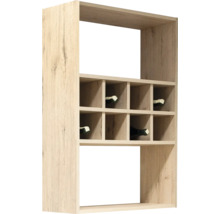 Weinregal aus Holz mit mehreren Fächern zur Weinlagerung