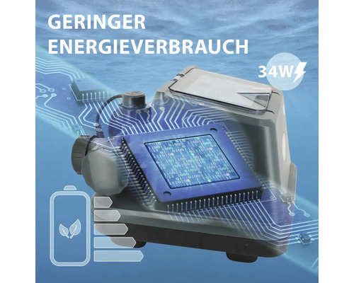 Teichpumpe mit niedrigem Energieverbrauch von 34 Watt