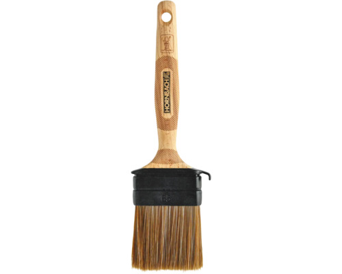 Flächenstreicher mit Holzgriff und Hornbach Logo