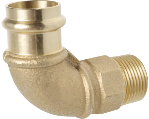 Messing Pressfitting Winkel mit Aussengewinde für Sanitärinstallationen