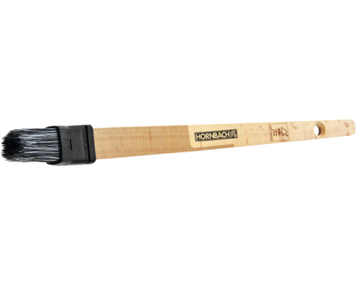 Flächenstreicher mit Holzgriff und Hornbach Logo