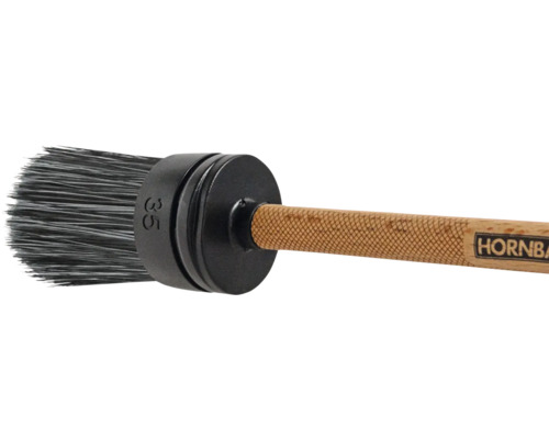 Rundbürste mit Holzgriff und Borsten