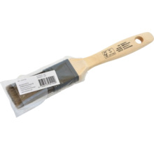Flachpinsel mit Holzgriff in transparenter Verpackung