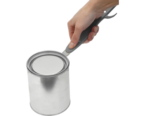 Farbdosendeckelöffner öffnet Farbdose