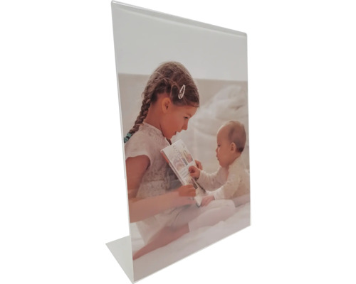 Tischaufsteller mit Foto von Kindern