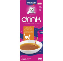 Vitakraft Logo Katzengetränk zur Förderung der Wasseraufnahme, Packung mit fünf Portionen