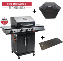 Grill mit Abdeckhaube und Grillplatte
