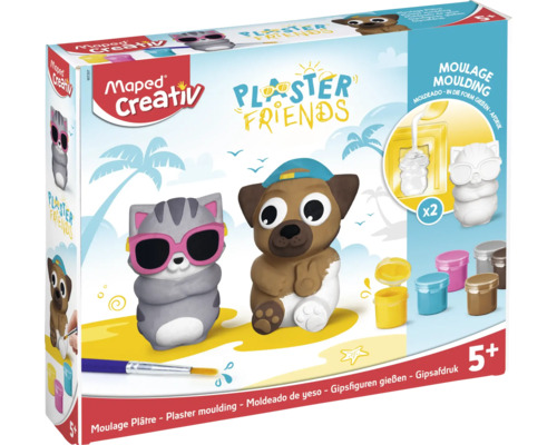 Maped Creativ Gipsfiguren-Set mit Motiven von Tierfreunden
