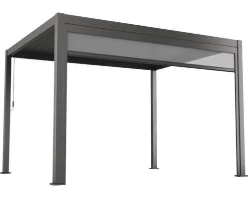 Graue Aluminium Pergola mit Lamellendach