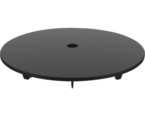 Abdeckplatte Veporit für extra flachen Siphon schwarz matt