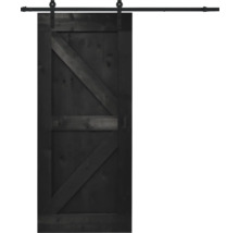 Schiebetür aus Holz mit Beschlägen