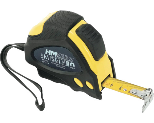 Rollmeter HM-Müllner RKS519 „Selfstop“ mit Magnet, 5 m, 1 Stk. HM Müller Messtechnik Rollbandmaß 5 Meter