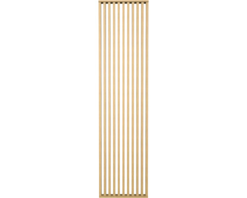 Holztrennwand mit vertikalen Lamellen